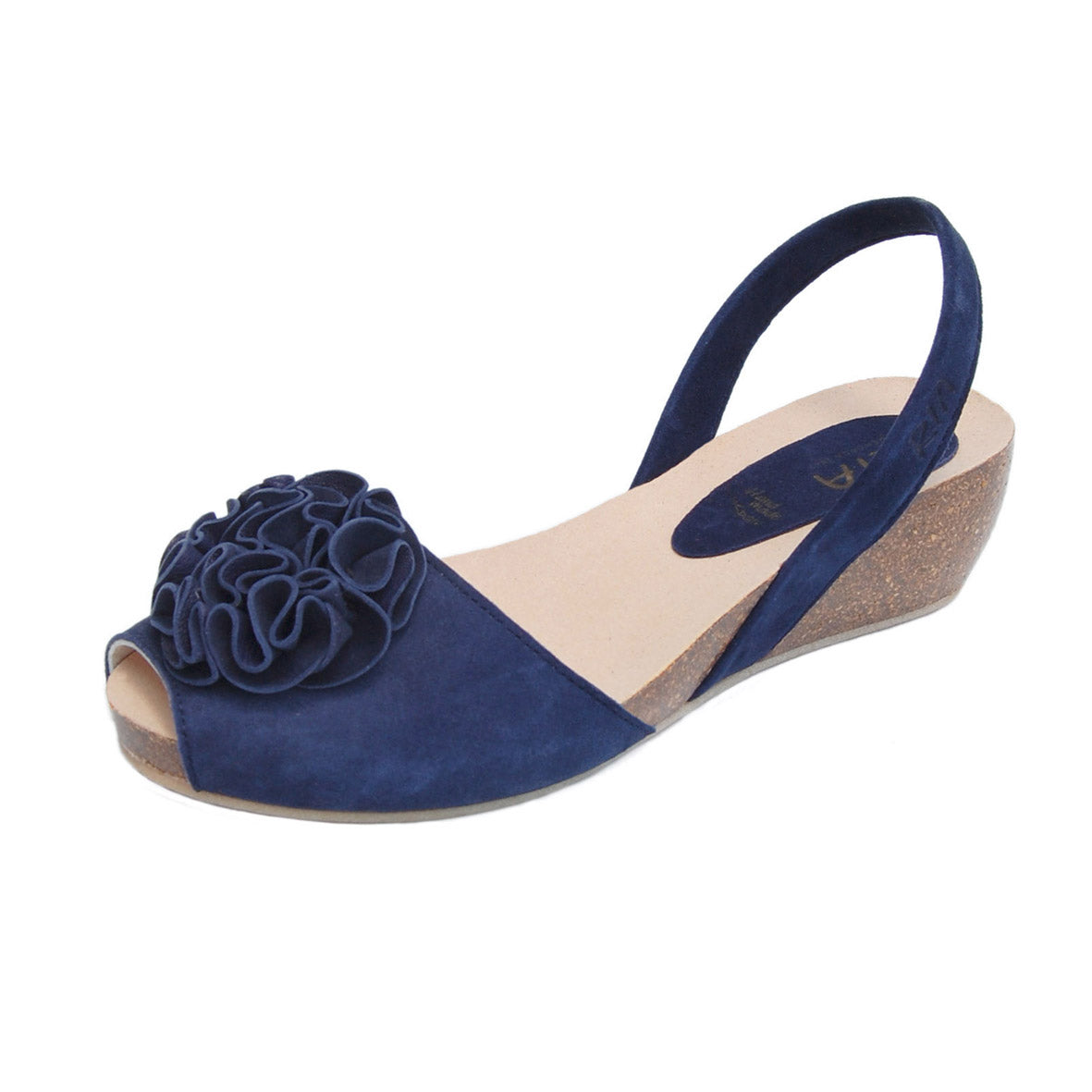 Adoria Cork Wedge in Navy