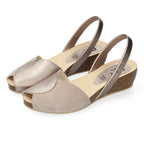 Bicco Avarcas Cork Wedge in Onix & Mauve