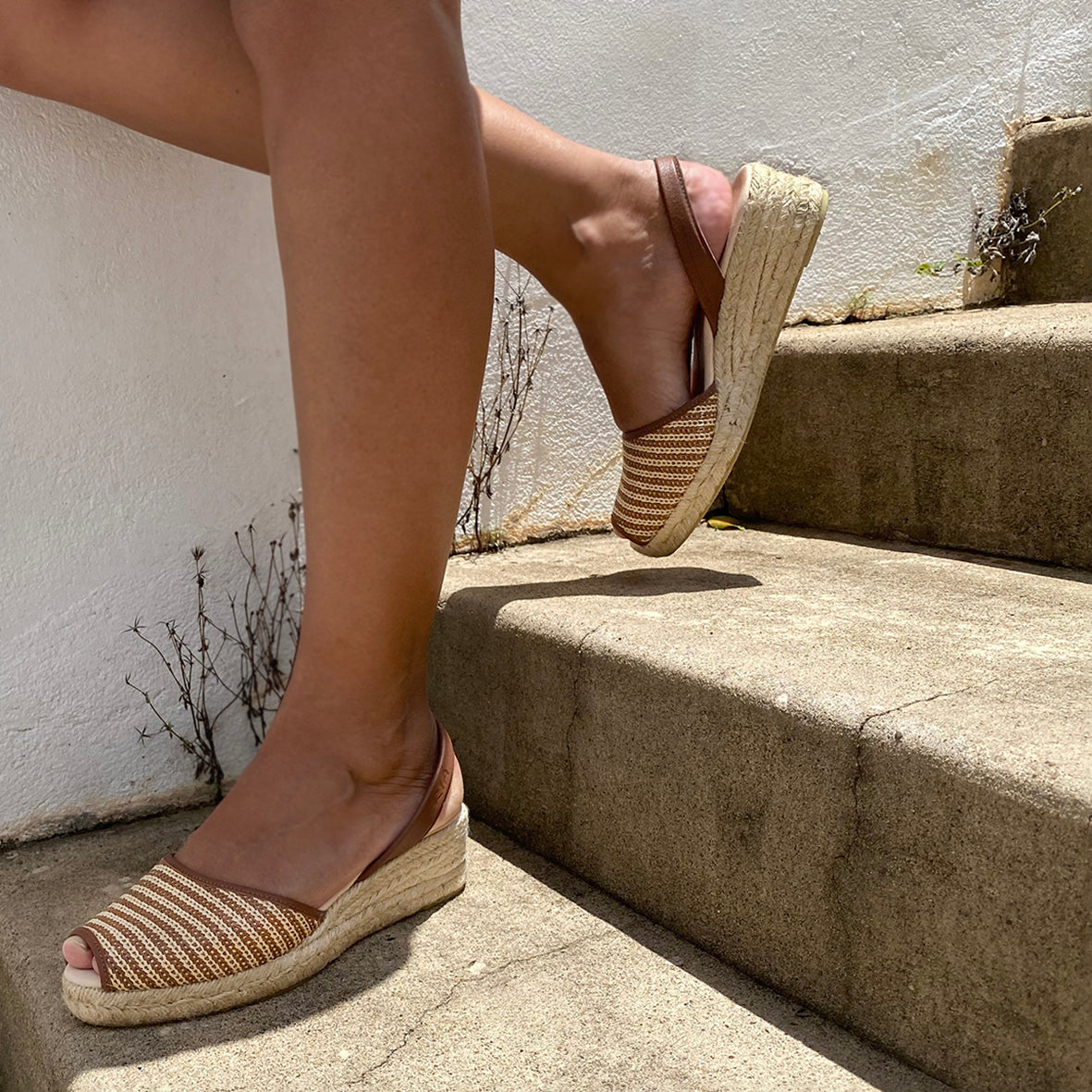 Palma Low Jute Wedge Espadrilles in Tan