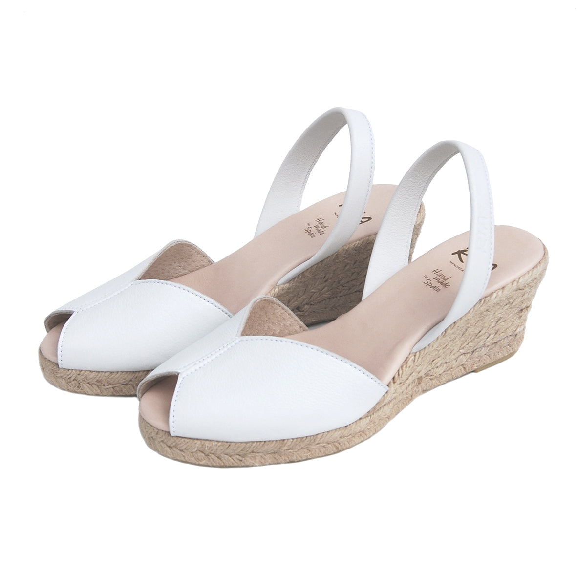 Linda Comfort Espadrille Wedge in White