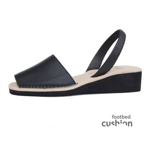 Mabel Cushioned Light Wedge in Black