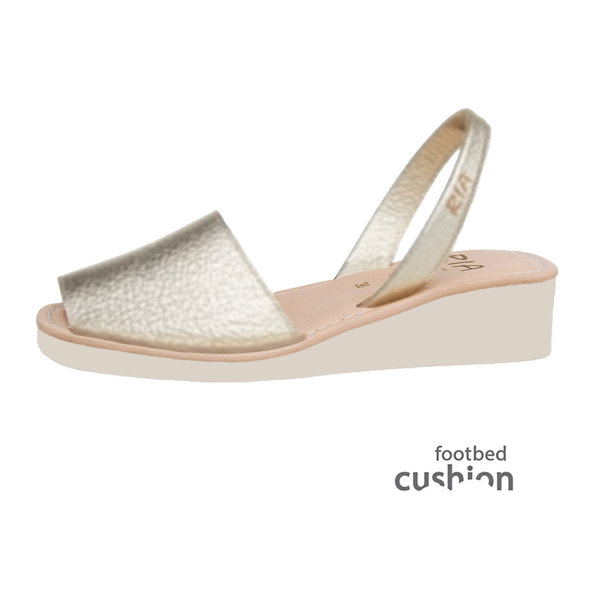 Mabel Cushioned Light Wedge in Pearl