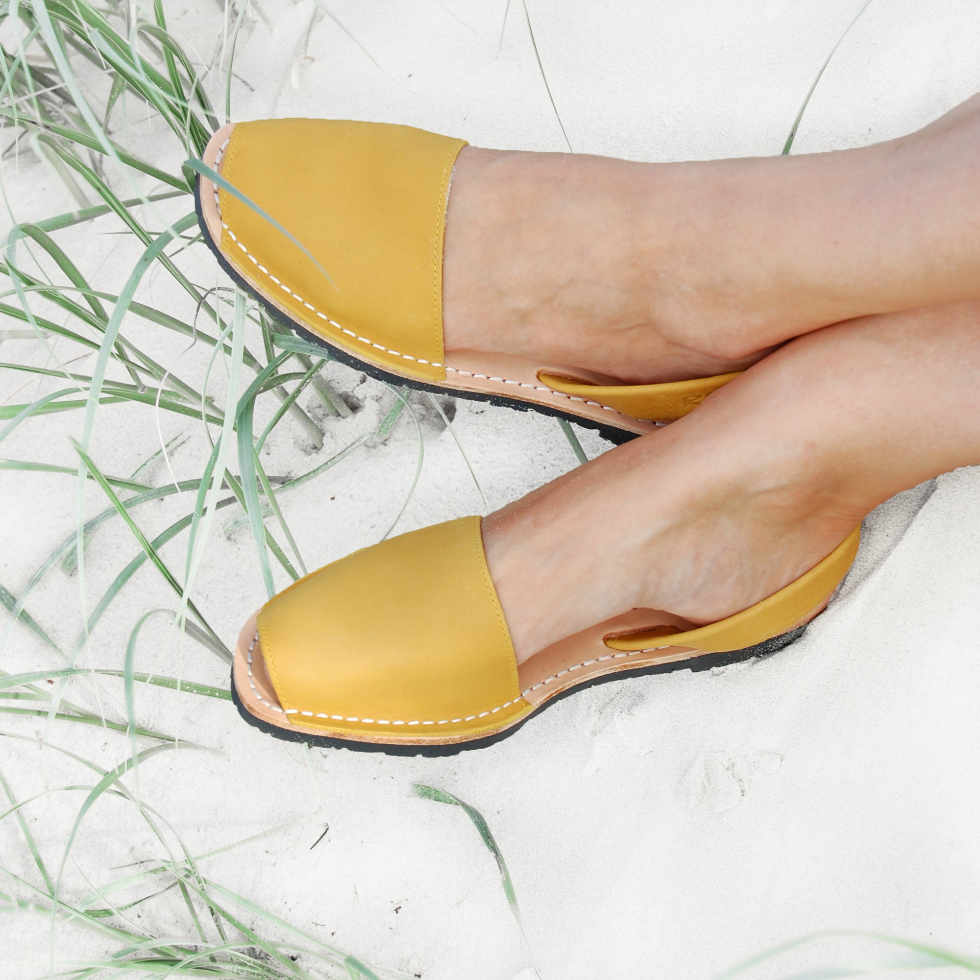 Avarcas Menorcan Sandals Morell in Mustard Yellow