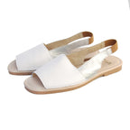 Allegra Cushioned Avarcas Sandals in White