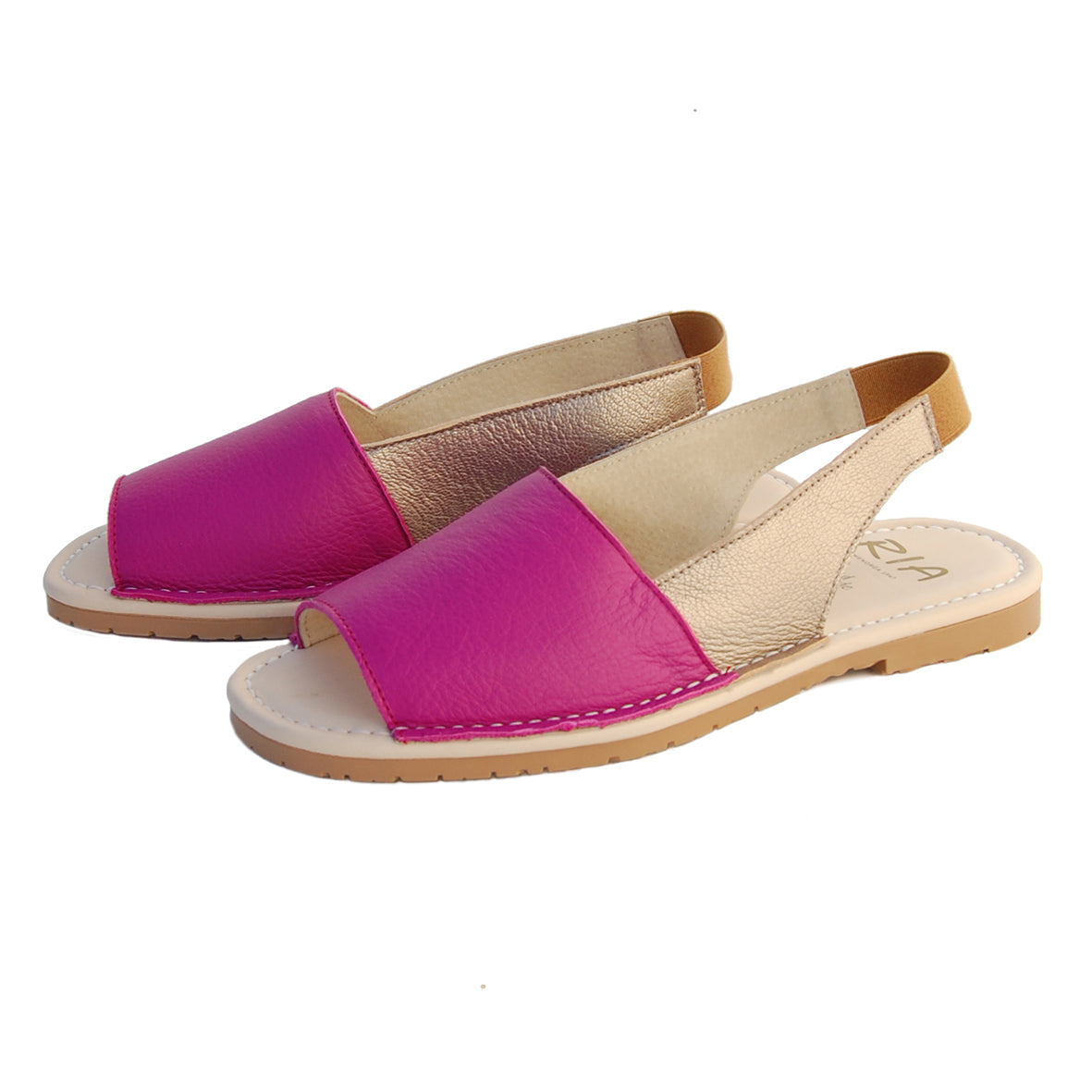 Allegra Cushioned Avarcas Sandals in Magenta