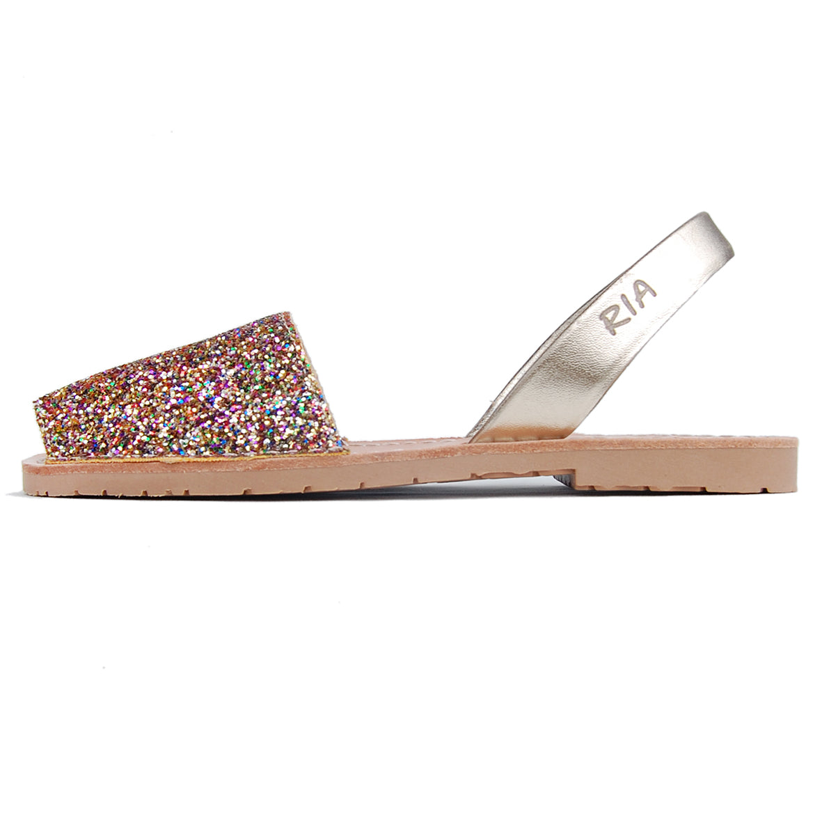 Joan Glitter Menorcan Avarcas Sandals in Confetti