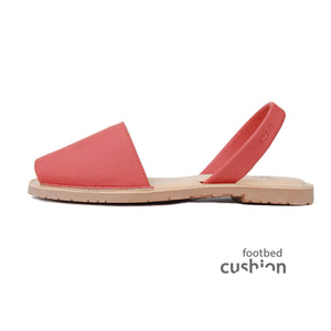 Summer Sandal Made in Spain Avarcas in Coral, Comfort Shoe
