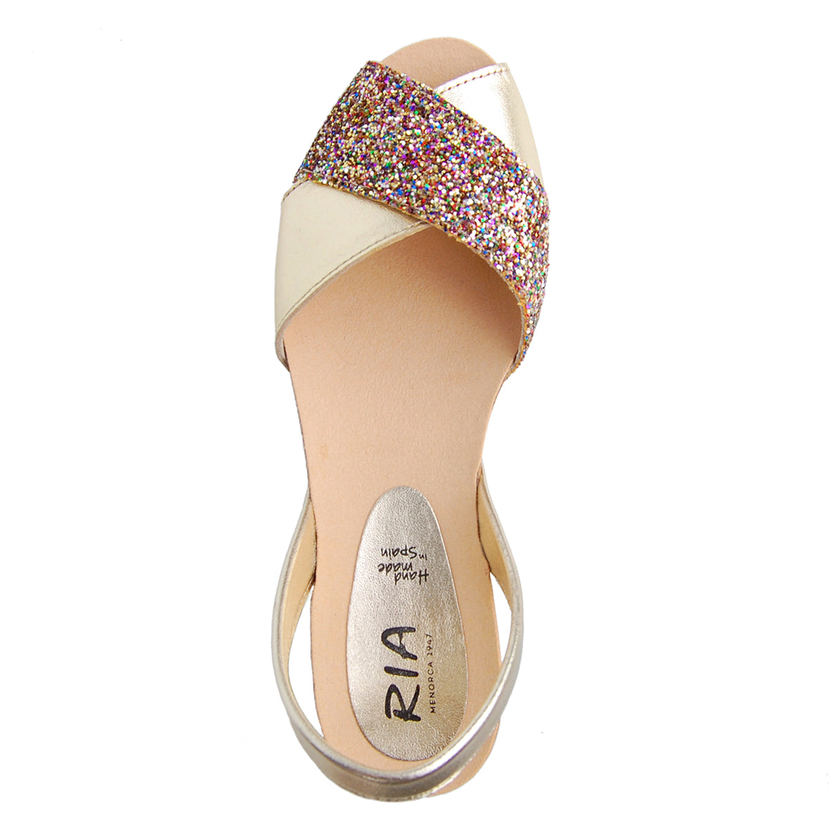 Stella Cork Wedge in Confetti Glitter & Gold
