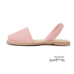 Avarcas in pick rose with cushion footbed