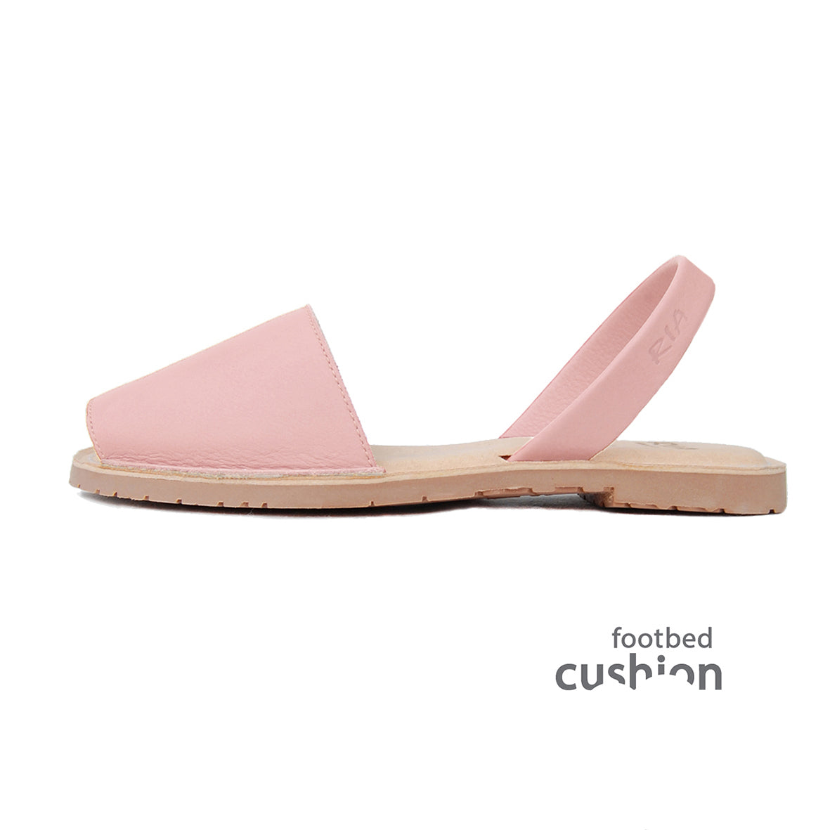 Avarcas in pick rose with cushion footbed