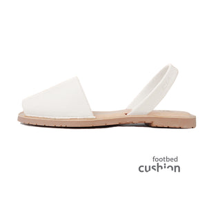 White Spanish Avarcas Sandal with Comfort Sole