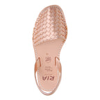 Viva Avarcas Braided Sandals in Metallic Rose