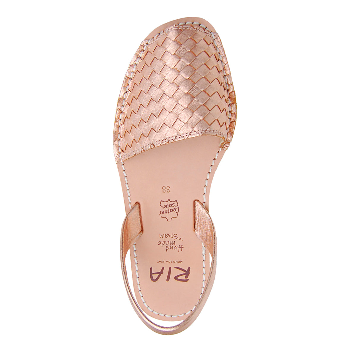 Viva Avarcas Braided Sandals in Metallic Rose