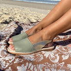 Allegra Cushioned Avarcas Sandals in White