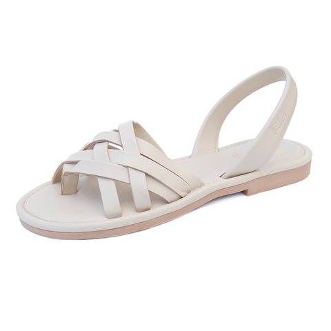 Arena Cushioned Avarcas Sandals in Beige