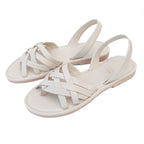Arena Cushioned Avarcas Sandals in Beige