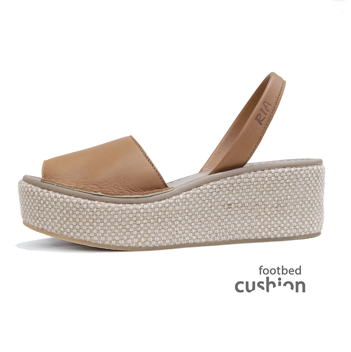 Carmen Cushioned Wedge in Nut