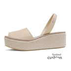 Carmen Cushioned Wedge in Sand