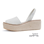Carmen Cushioned Wedge in Cream