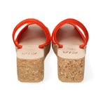 Chorco Cork Wedge in Orange