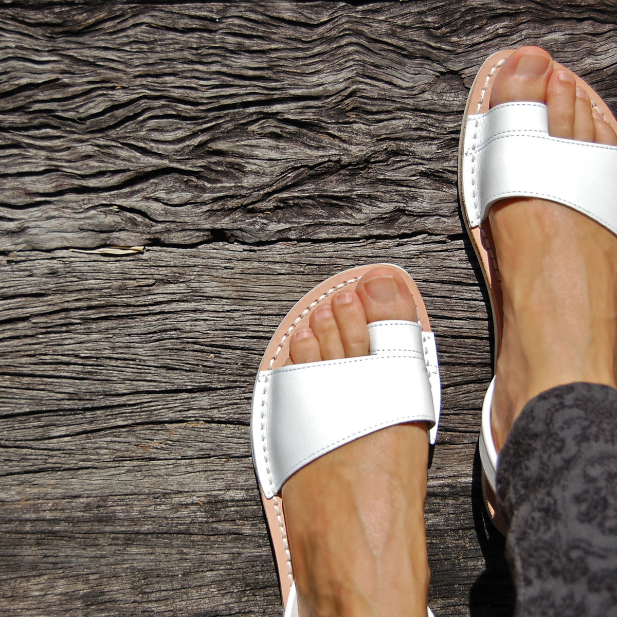 Avarcas Menorcan Sandals Costa in White