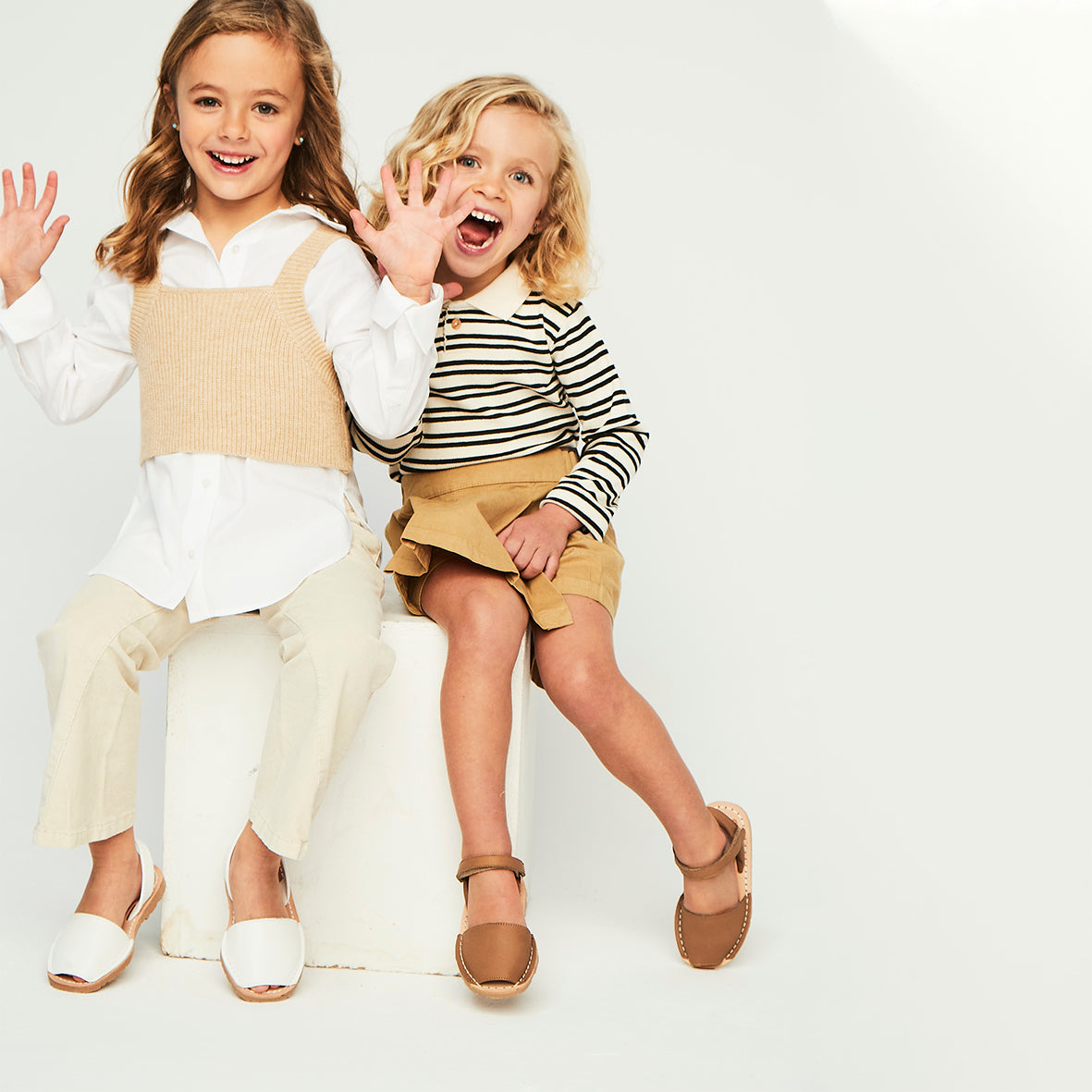 Kids Avarcas Luca in Tan