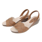 Marbella Avarcas Cork Wedge in Nut