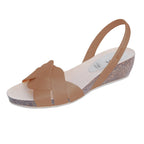 Marbella Avarcas Cork Wedge in Nut