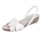 Marbella Avarcas Cork Wedge in White