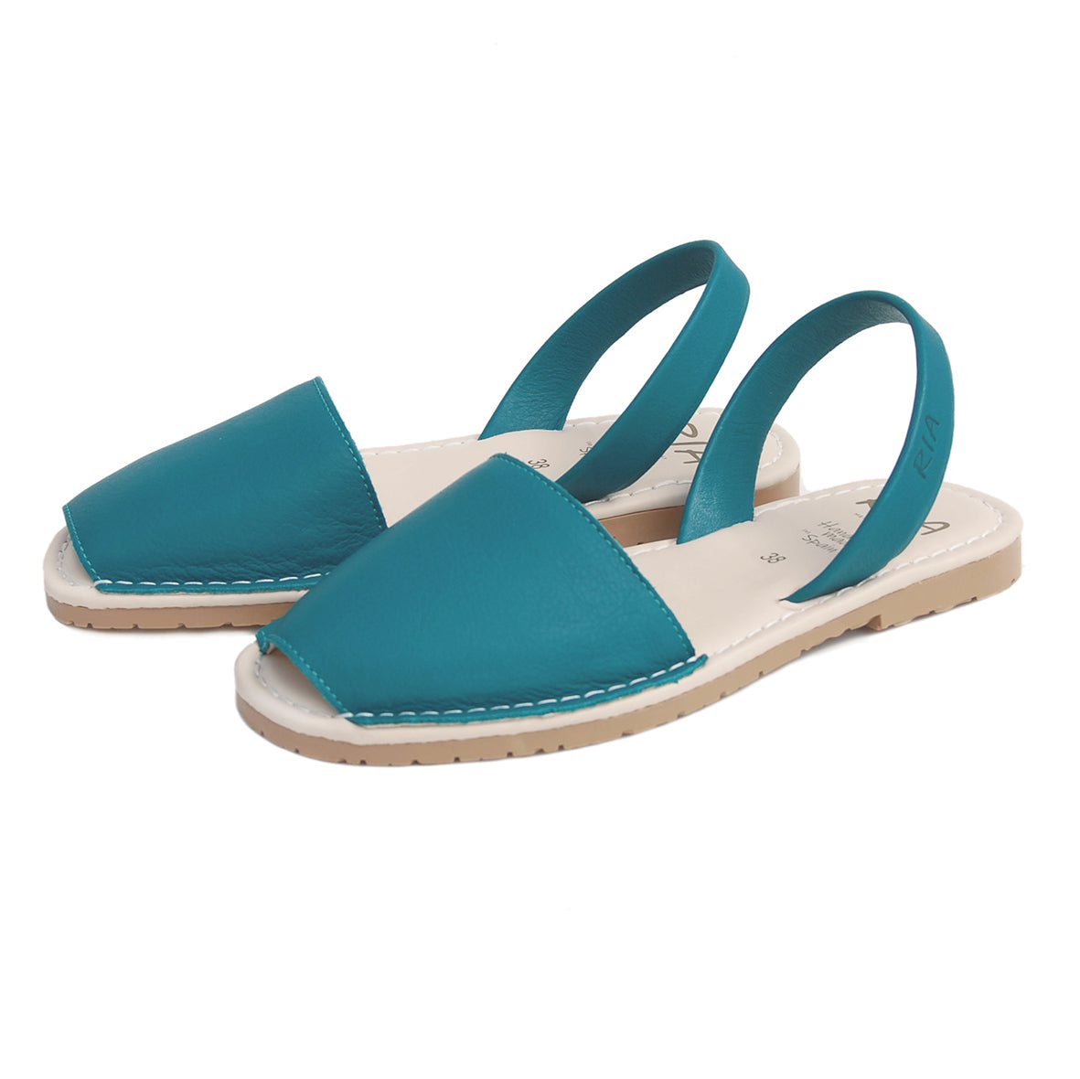 Avila Cushioned Avarcas Sandals in Teal