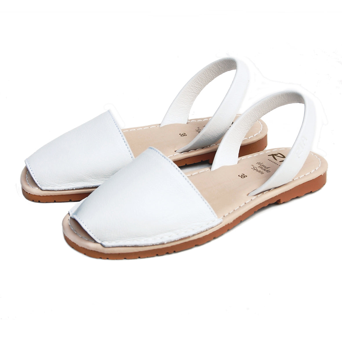 Avila Cushioned Avarcas Sandals in White