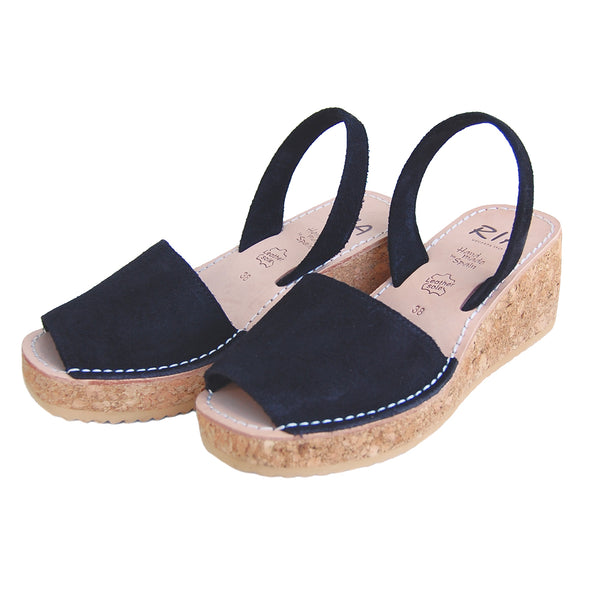 Chorco Cork Wedge in Black