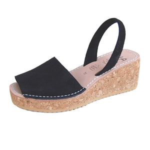 Chorco Cork Wedge in Black