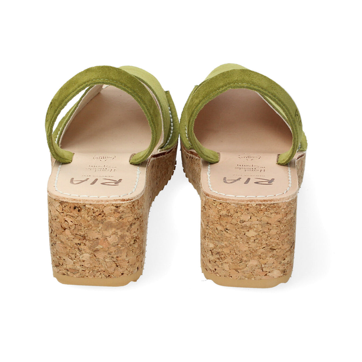 Chorco Cork Wedge in Moss Green