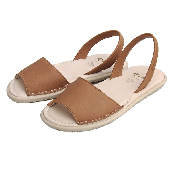 Igora Cushioned Avarcas Sandals in Tan