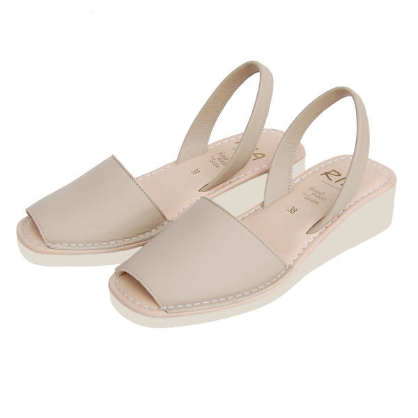 Mabel Cushioned Light Wedge in Beige