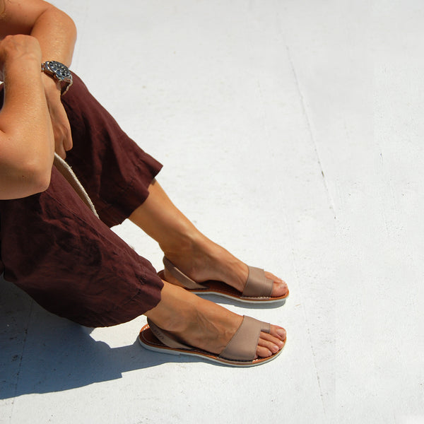 Avarcas Menorcan Sandals Costa in Putty
