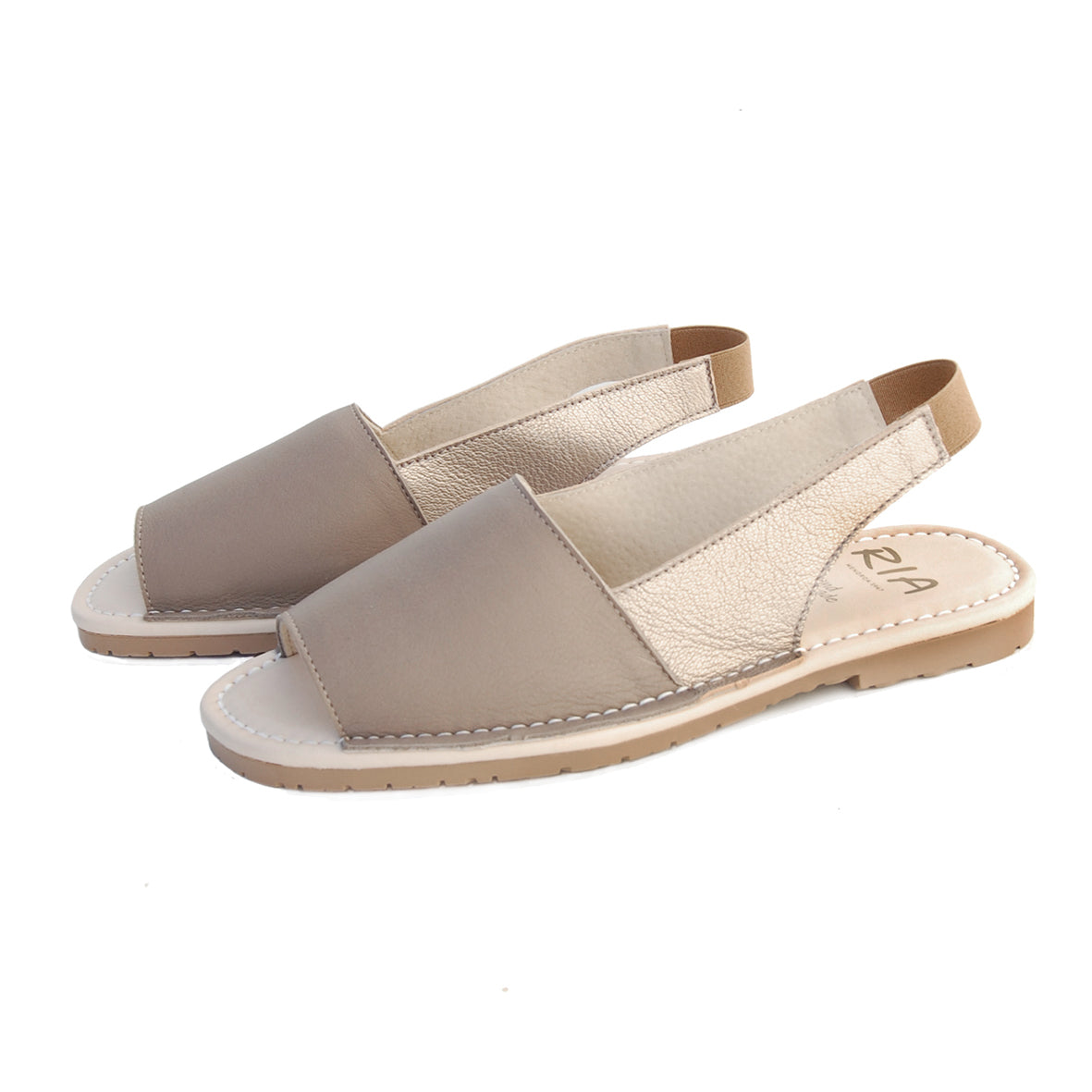 Allegra Cushioned Avarcas Sandals in Putty