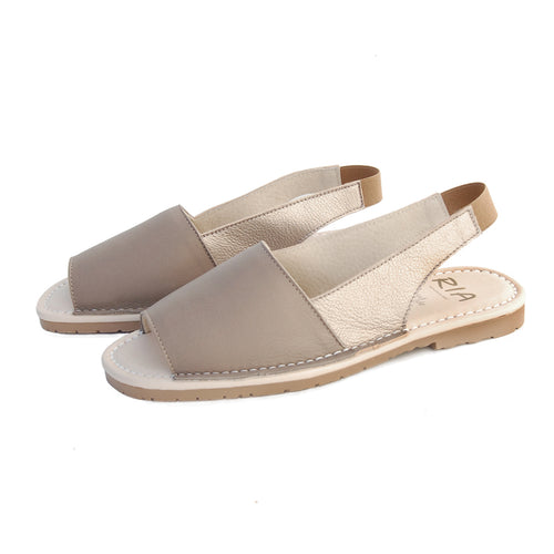 Allegra Cushioned Avarcas Sandals in Putty