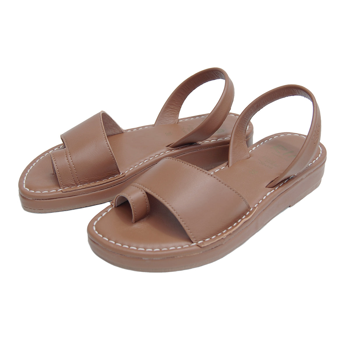 Roma Cushioned Avarcas Sandals in Tan