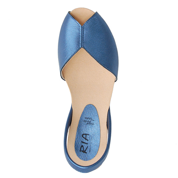 Rosalia Avarcas Cork Wedge in Blue