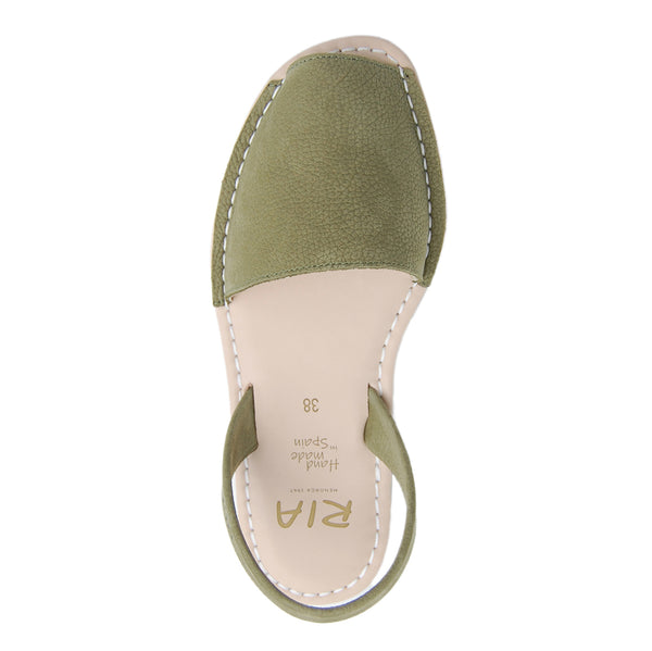 Tierra Cushioned Avarcas Sandals in Moss