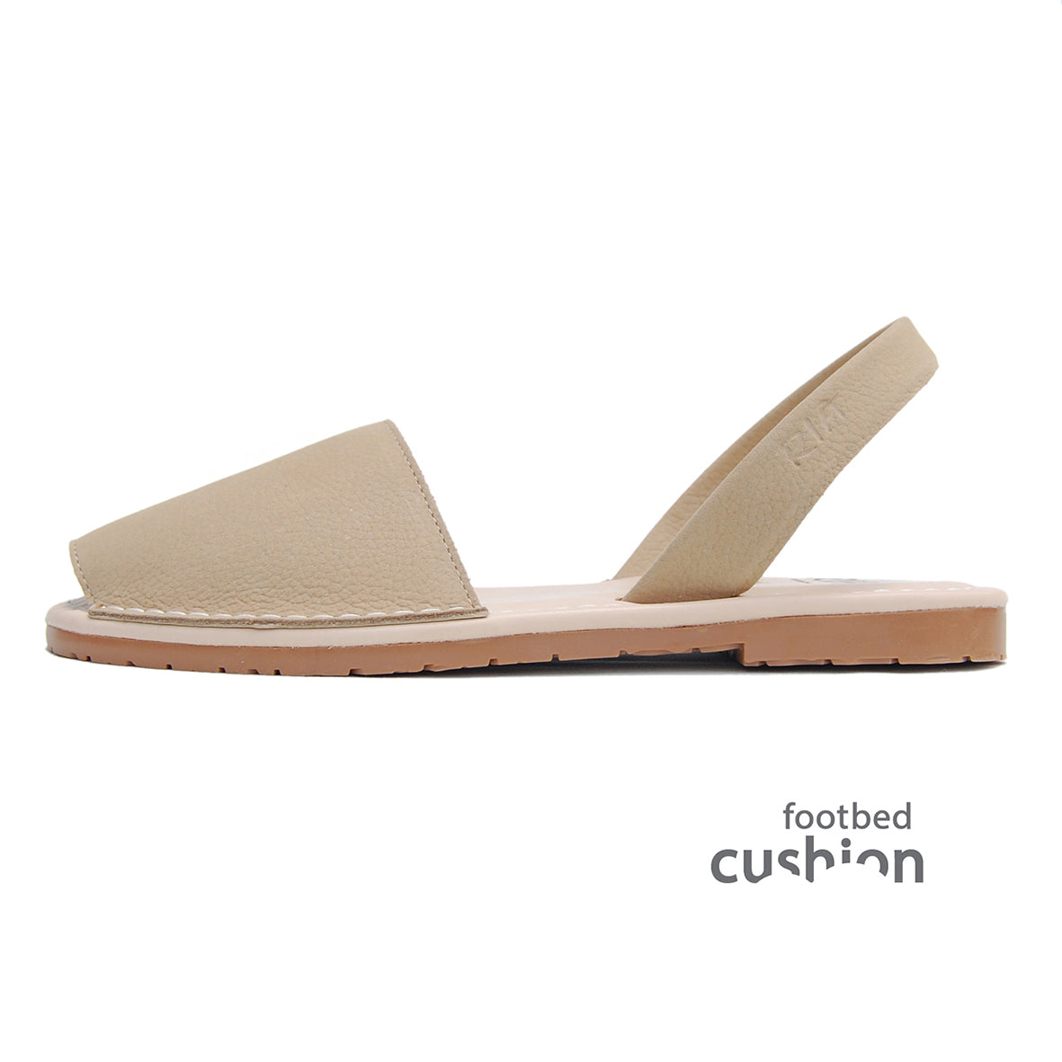 Tierra Cushioned Avarcas Sandals in Beige