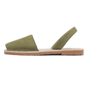 Tierra Cushioned Avarcas Sandals in Moss