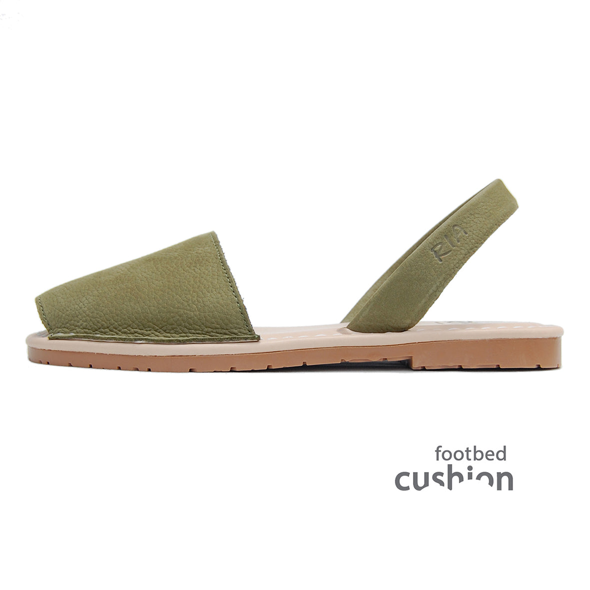 Tierra Cushioned Avarcas Sandals in Olive