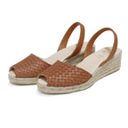 Trenza Low Jute Wedge Espadrilles in Tan