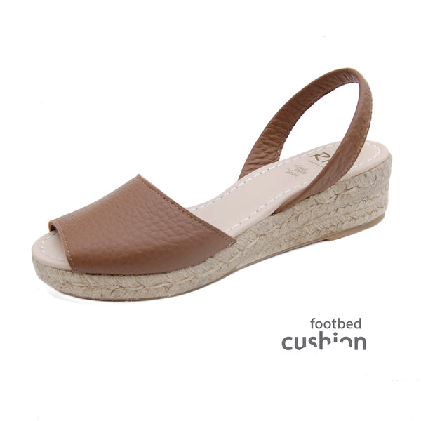 Leather espadrilles from Spain in Brown
