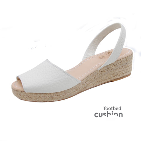 White Espadrilles with Jute Wedge from Spain brought to Australia