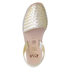 Viva Avarcas Braided Sandals in Metallic Gold