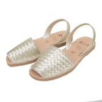Viva Avarcas Braided Sandals in Metallic Gold